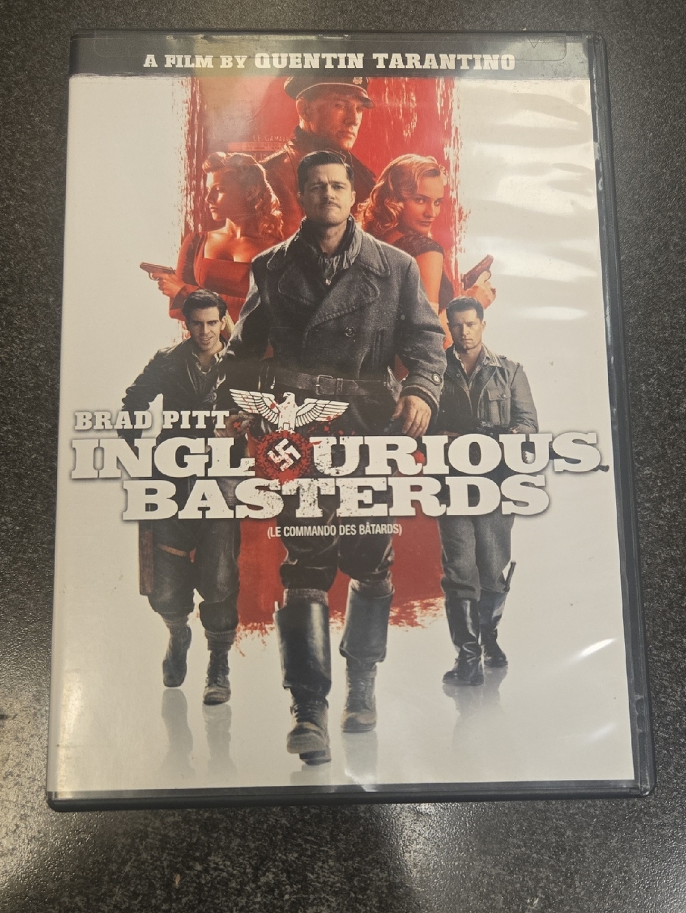 Tarina Tarantino White & Red Inglourious Basterds DVD Case Cover Art